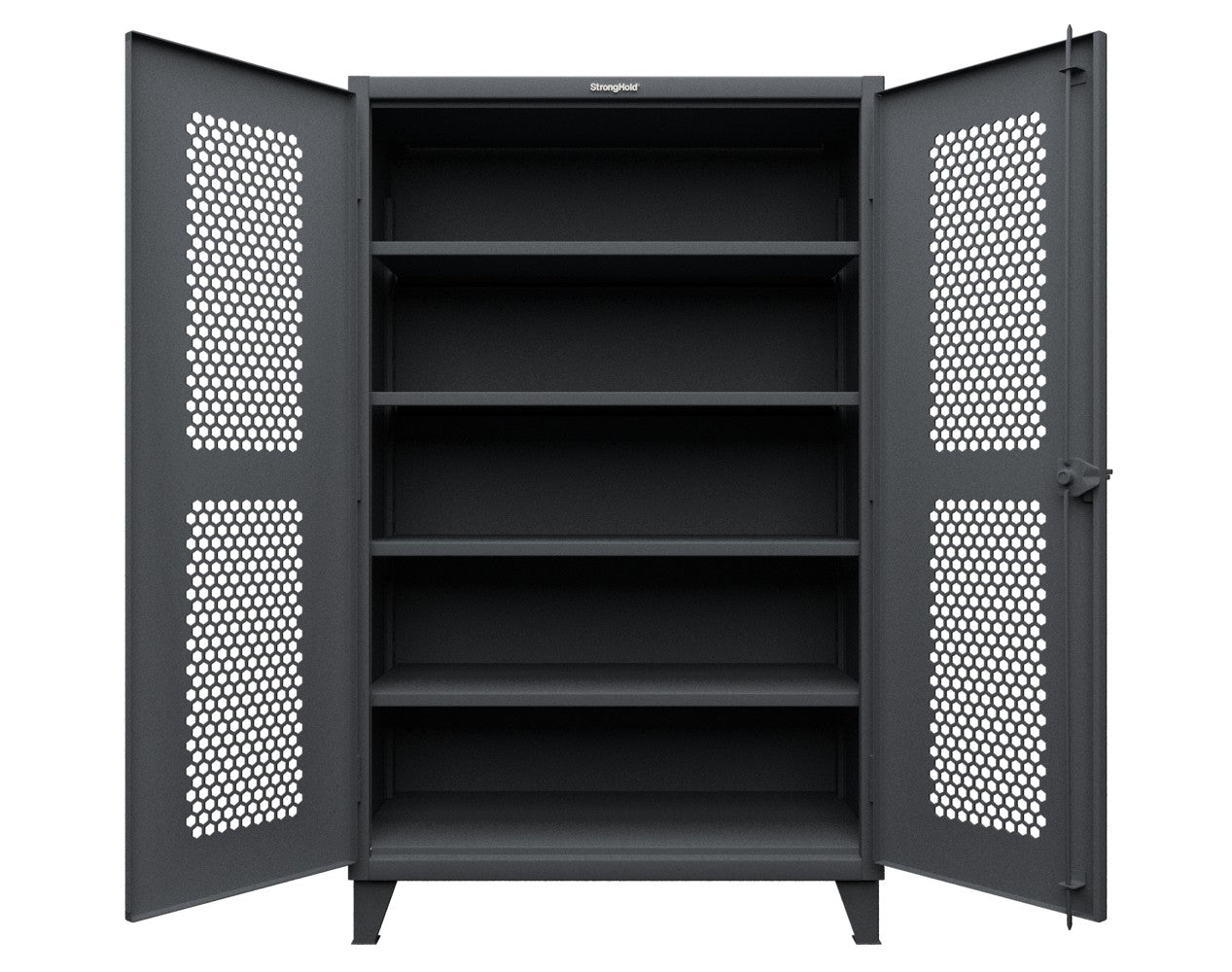 Extreme Duty 12 GA Cabinet with Ventilated (Hex) Doors - 48 In. W x 24 In. D x 78 In. H