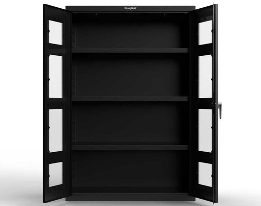 Heavy Duty 18 GA Cabinet with Clearview Doors - 48 in. W x 24 in. D x 72 in. H