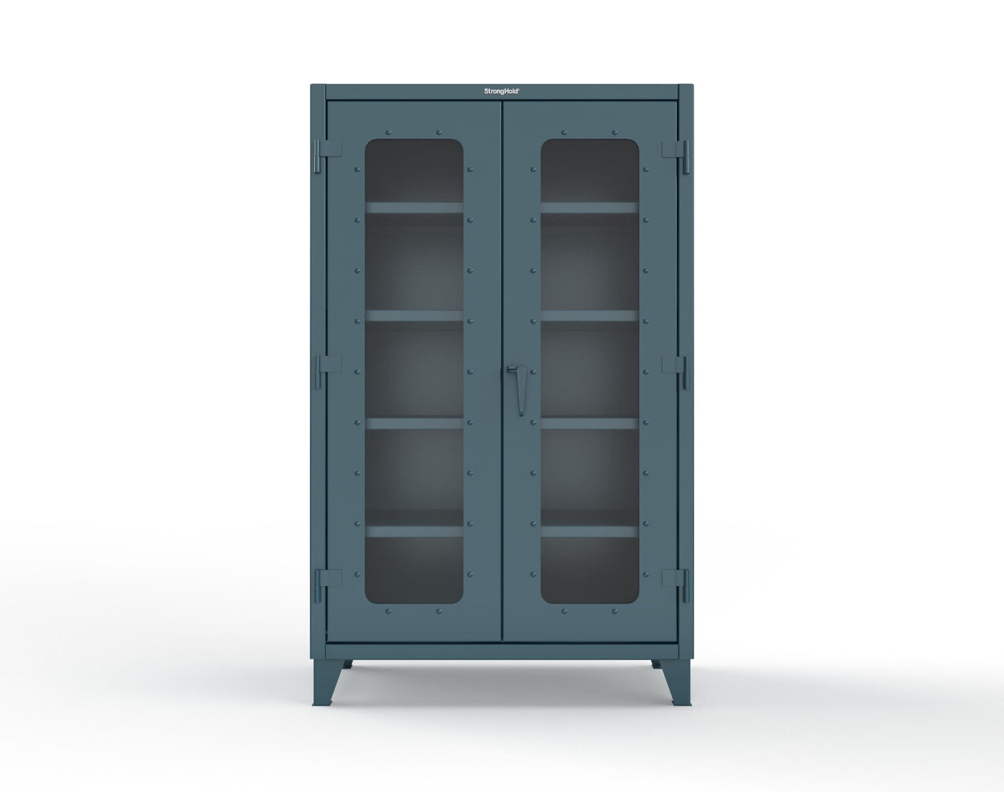 Extreme Duty 12 GA Clearview Cabinet with 4 Shelves - 48 In. W x 24 In. D x 78 In. H - 46-LD-244-5001