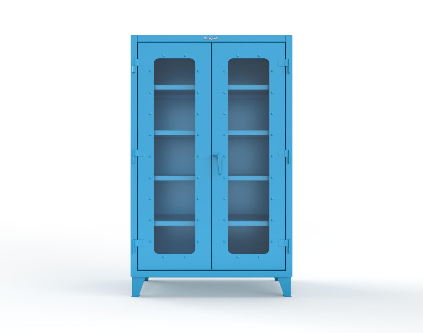 Extreme Duty 12 GA Clearview Cabinet with 4 Shelves - 48 In. W x 24 In. D x 78 In. H - 46-LD-244-5012