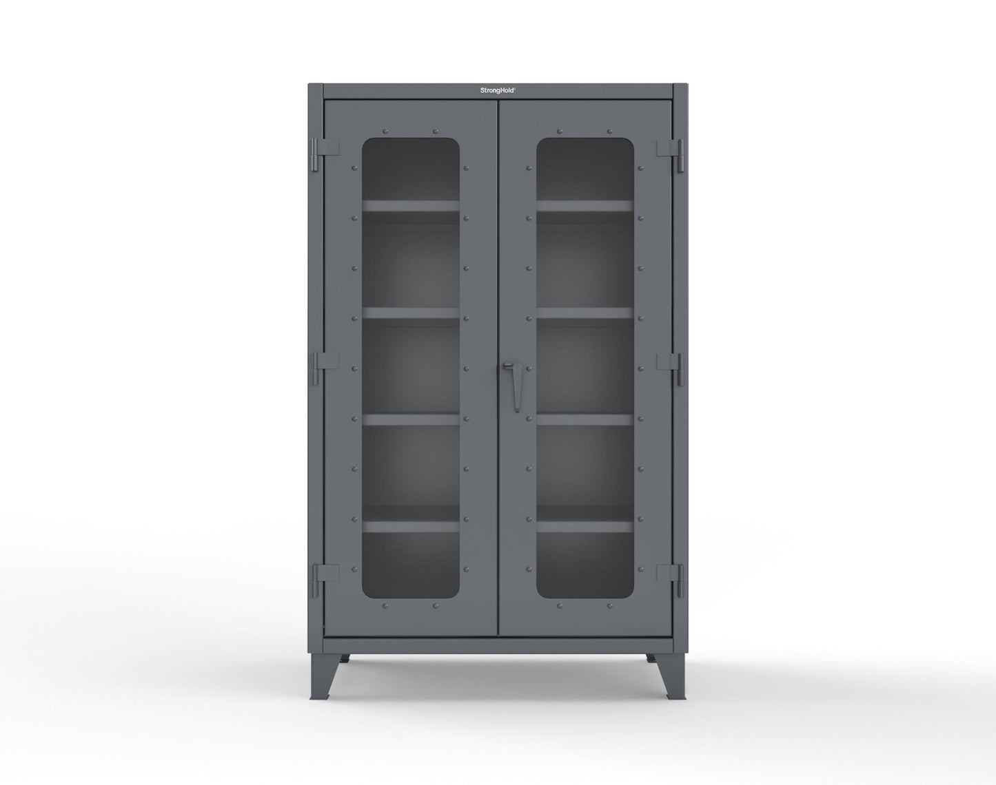 Extreme Duty 12 GA Clearview Cabinet with 4 Shelves - 48 In. W x 24 In. D x 78 In. H - 46-LD-244-7024