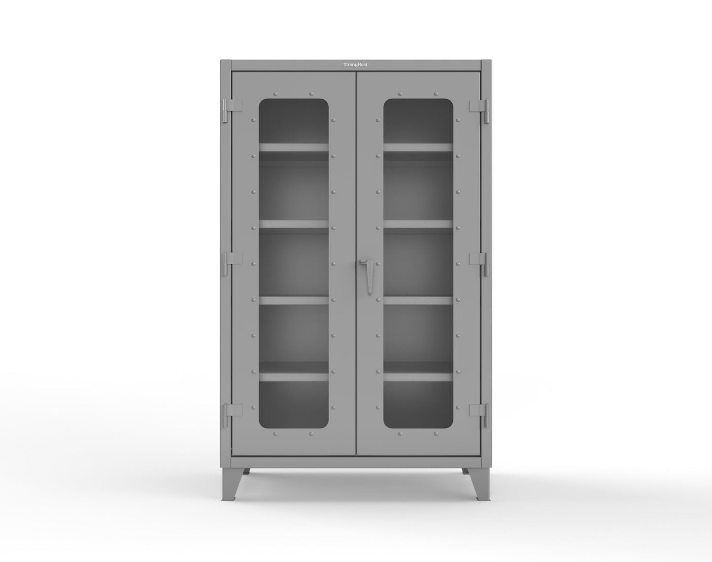 Extreme Duty 12 GA Clearview Cabinet with 4 Shelves - 48 In. W x 24 In. D x 78 In. H - 46-LD-244-7037