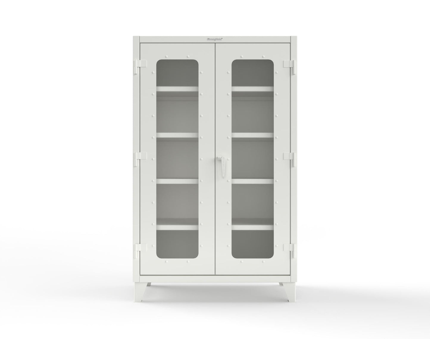 Extreme Duty 12 GA Clearview Cabinet with 4 Shelves - 48 In. W x 24 In. D x 78 In. H - 46-LD-244-9003