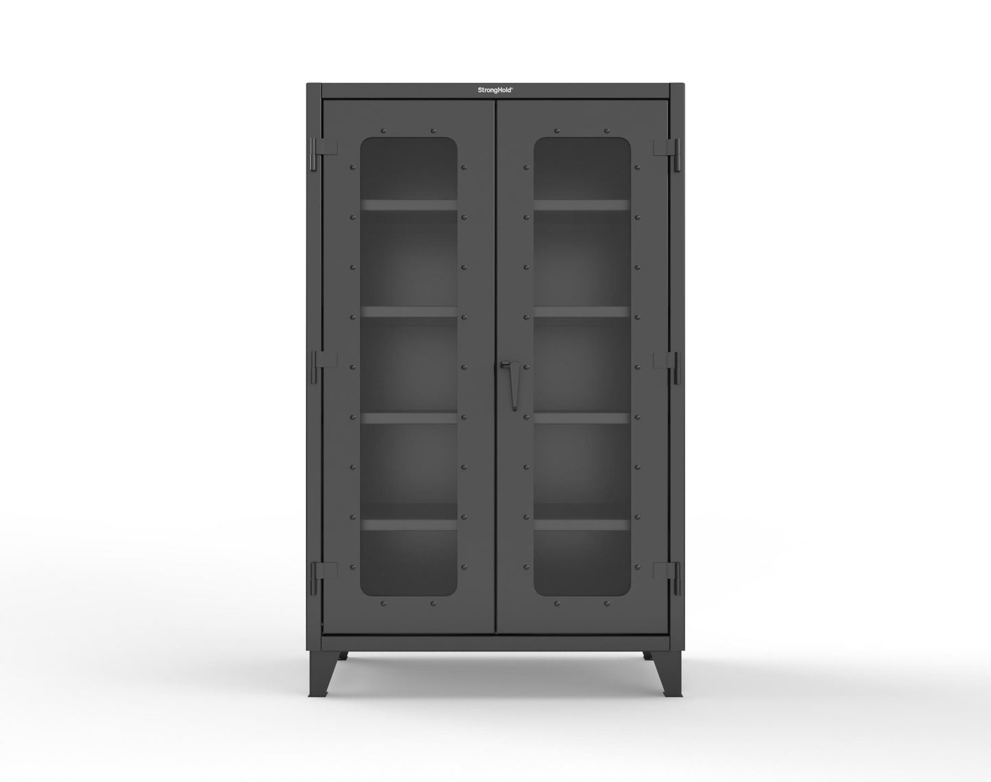 Extreme Duty 12 GA Clearview Cabinet with 4 Shelves - 48 In. W x 24 In. D x 78 In. H - 46-LD-244-9005