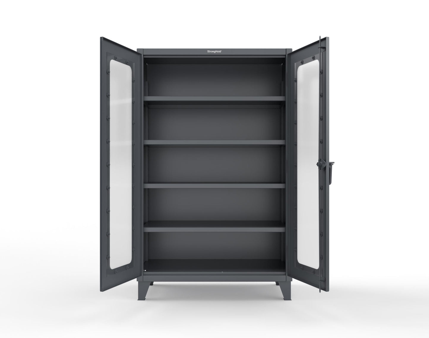 Extreme Duty 12 GA Clearview Cabinet with 4 Shelves - 48 In. W x 24 In. D x 78 In. H - 46-LD-244-7024