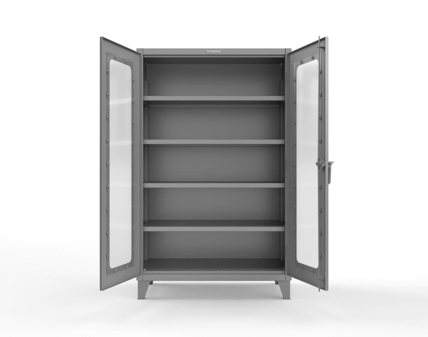 Extreme Duty 12 GA Clearview Cabinet with 4 Shelves - 48 In. W x 24 In. D x 78 In. H - 46-LD-244-7037