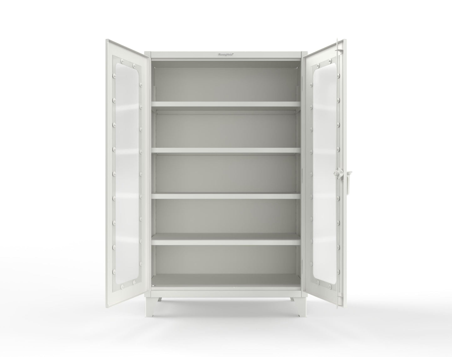 Extreme Duty 12 GA Clearview Cabinet with 4 Shelves - 48 In. W x 24 In. D x 78 In. H - 46-LD-244-9003