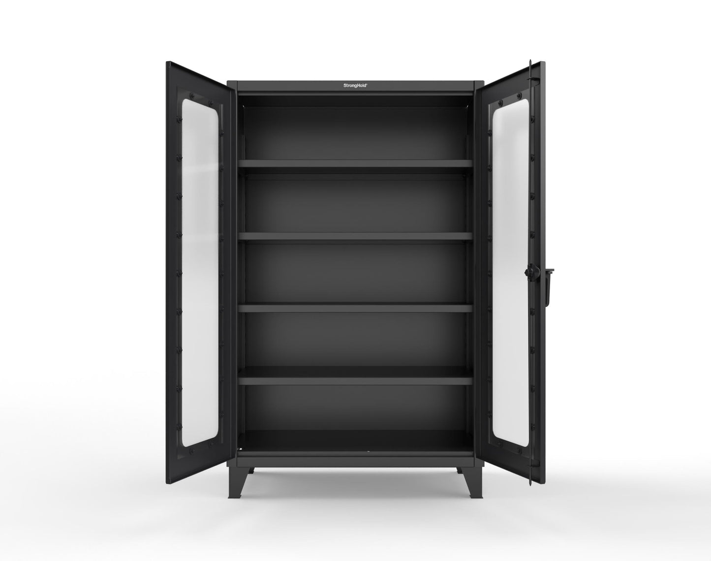 Extreme Duty 12 GA Clearview Cabinet with 4 Shelves - 48 In. W x 24 In. D x 78 In. H - 46-LD-244-9005