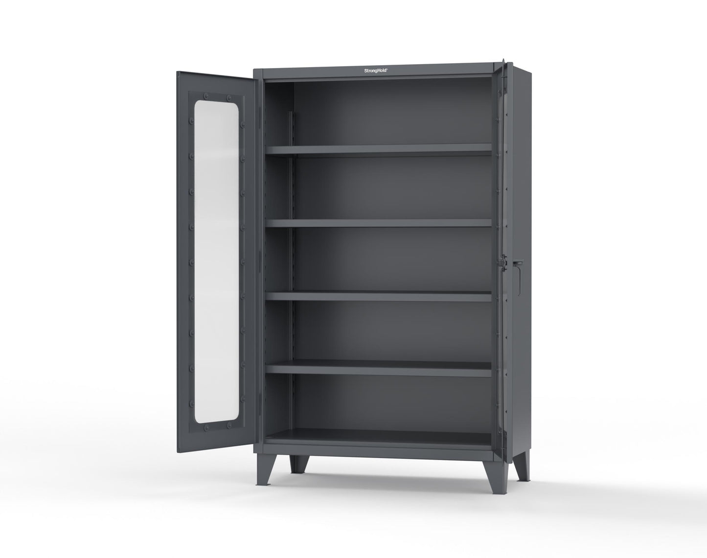Extreme Duty 12 GA Clearview Cabinet with 4 Shelves - 48 In. W x 24 In. D x 78 In. H - 46-LD-244-7024
