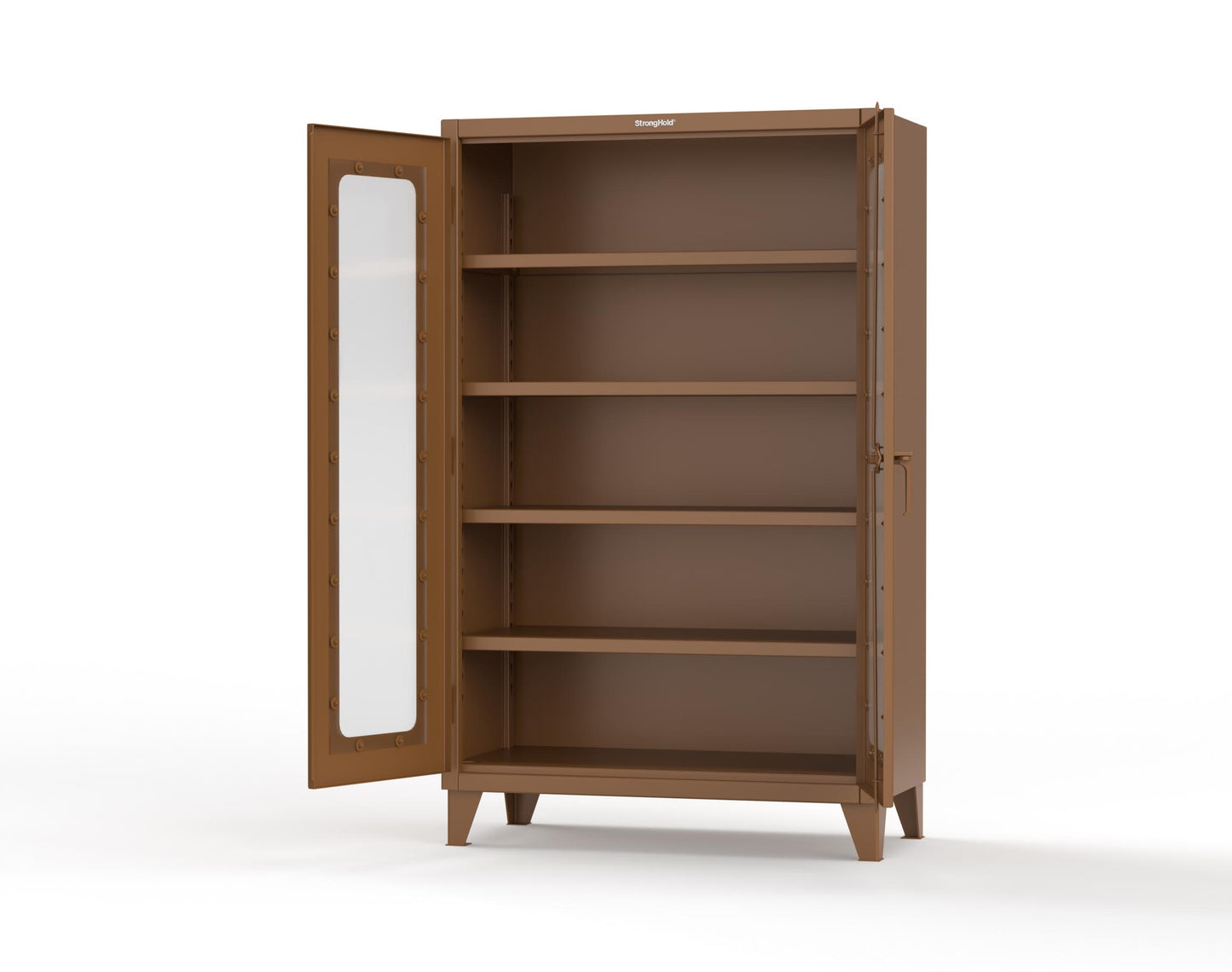 Extreme Duty 12 GA Clearview Cabinet with 4 Shelves - 48 In. W x 24 In. D x 78 In. H - 46-LD-244-8008