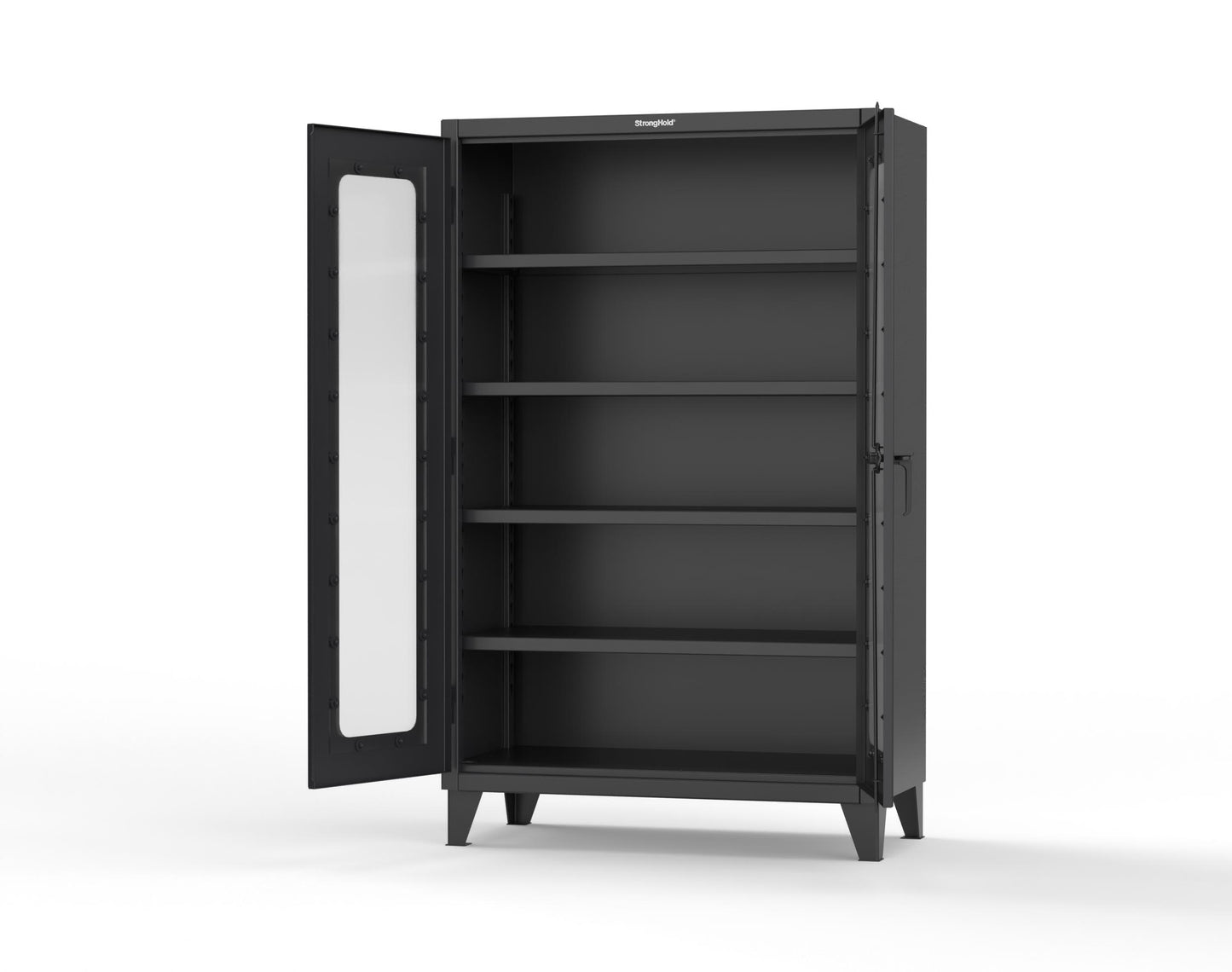 Extreme Duty 12 GA Clearview Cabinet with 4 Shelves - 48 In. W x 24 In. D x 78 In. H - 46-LD-244-9005