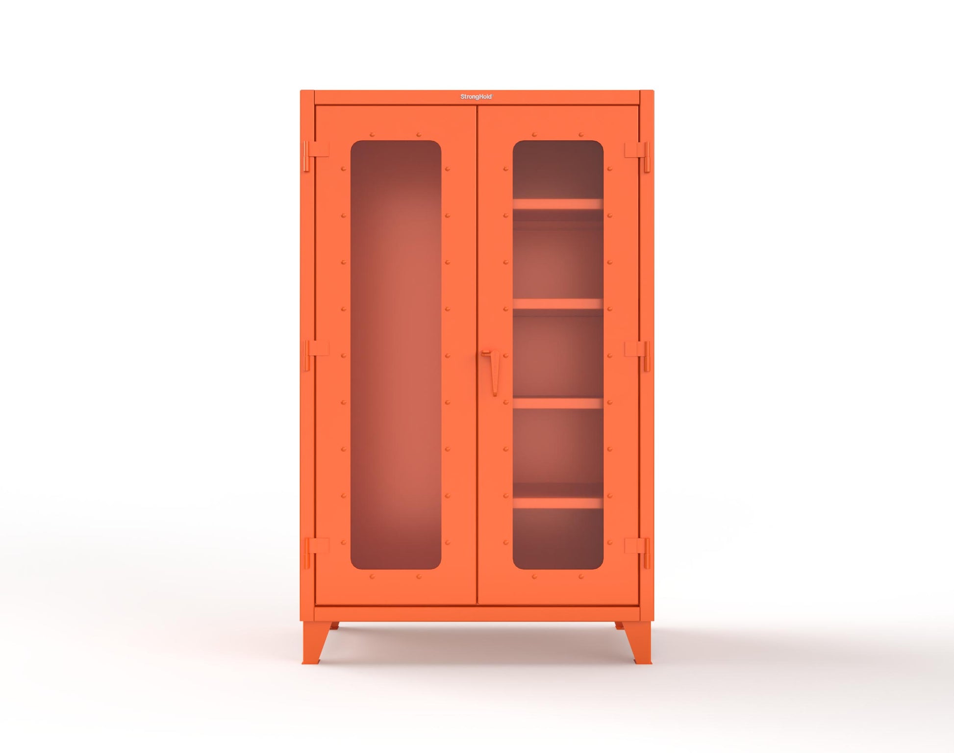 Extreme Duty 12 GA Clear View Janitorial Cabinet with 4 Shelves - 48 In. W x 24 In. D x 78 In. H - 46-LD-BC-244-2009