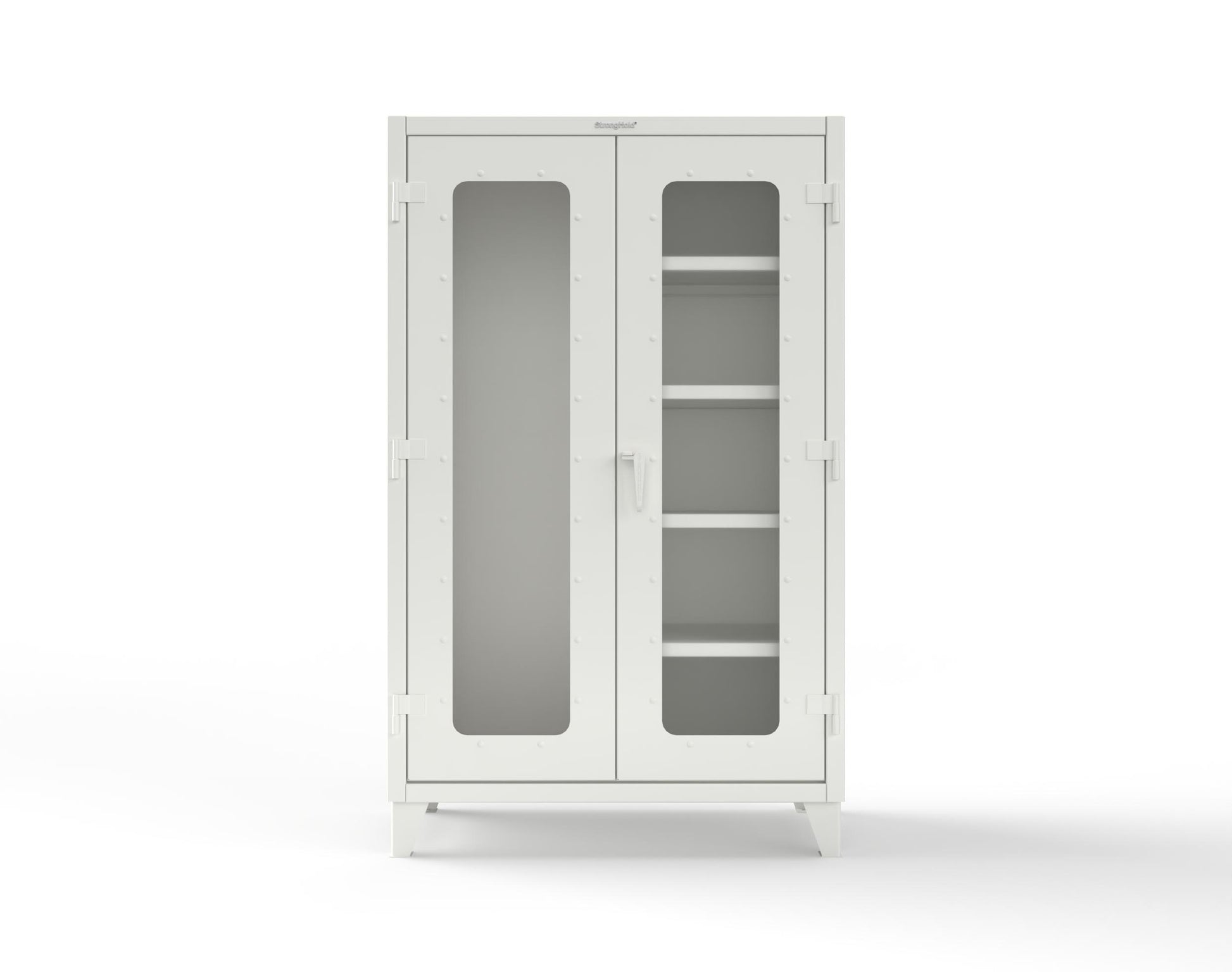 Extreme Duty 12 GA Clear View Janitorial Cabinet with 4 Shelves - 48 In. W x 24 In. D x 78 In. H - 46-LD-BC-244-9003