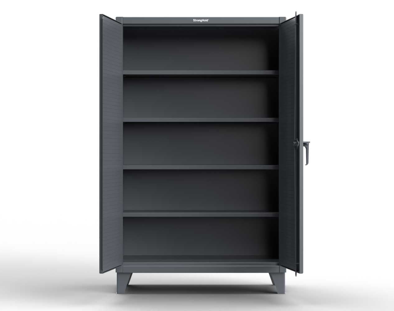 Extreme Duty 12 GA Cabinet with Pegboard Doors, 4 Shelves - 72 In. W x 24 In. D x 78 In. H