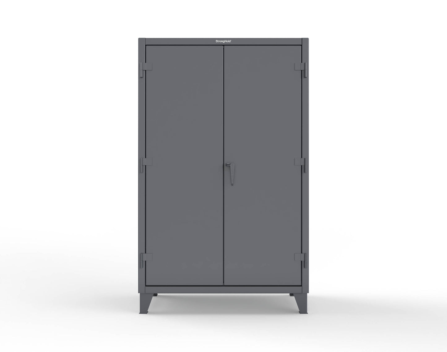 Extreme Duty 12 GA Cabinet with 4 Slide-Out Shelves, 6 Half-Width Drawers with Dividers - 48 In. W x 24 In. D x 78 In. H - 46-PB-244SOS-6/5DBPH-7024