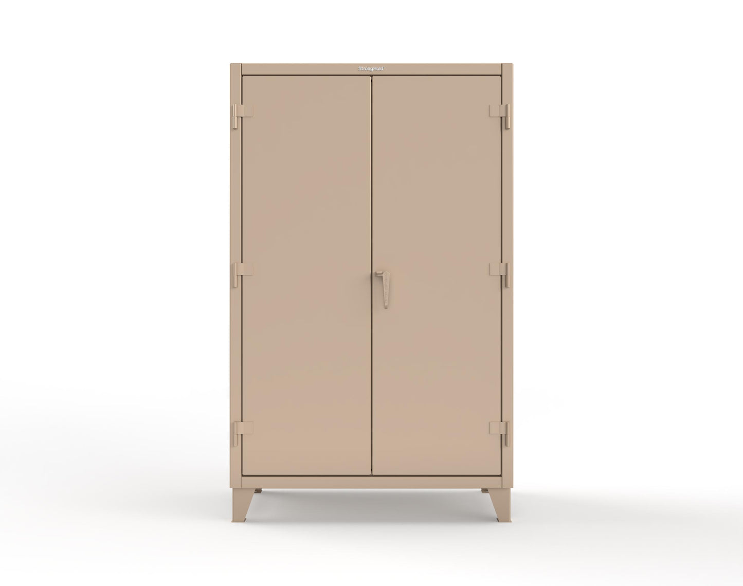 Extreme Duty 12 GA Cabinet with 4 Slide-Out Shelves, 6 Half-Width Drawers with Dividers - 48 In. W x 24 In. D x 78 In. H - 46-PB-244SOS-6/5DBPH-1019