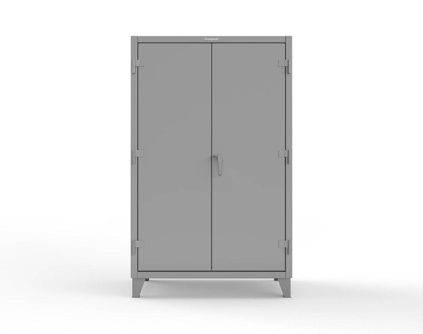 Extreme Duty 12 GA Cabinet with 4 Slide-Out Shelves, 6 Half-Width Drawers with Dividers - 48 In. W x 24 In. D x 78 In. H - 46-PB-244SOS-6/5DBPH-7037