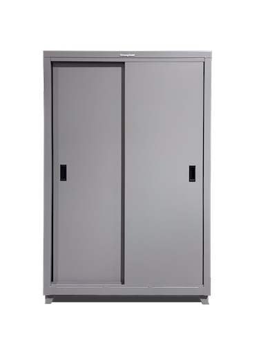 Extra Heavy Duty 14 GA Cabinet with Sliding Doors and 5 Shelves – 48 In. W x 18 In. D x 75 In. H