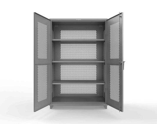 Extra Heavy Duty 14 GA Fully-Ventilated Cabinet with 3 Shelves - 48 In. W x 24 In. D x 75 In. H - 46-VBS-243-L-7037