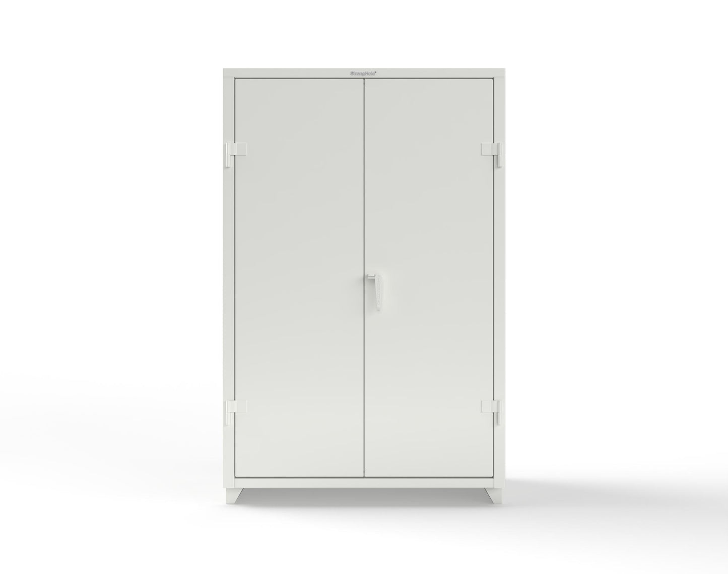 Extra Heavy Duty 14 GA Uniform Cabinet with 7 Drawers, 3 Shelves - 48 In. W x 24 In. D x 75 In. H - 46-W-243-7DB-L-9003