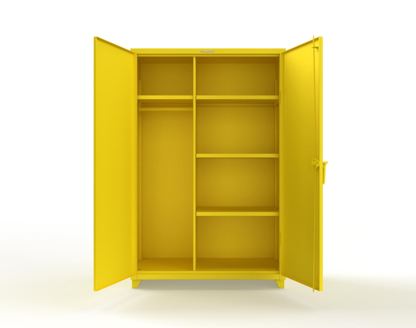 Extra Heavy Duty 14 GA Uniform Cabinet with 4 Shelves - 48 In. W x 24 In. D x 75 In. H - 46-W-244-L-1021