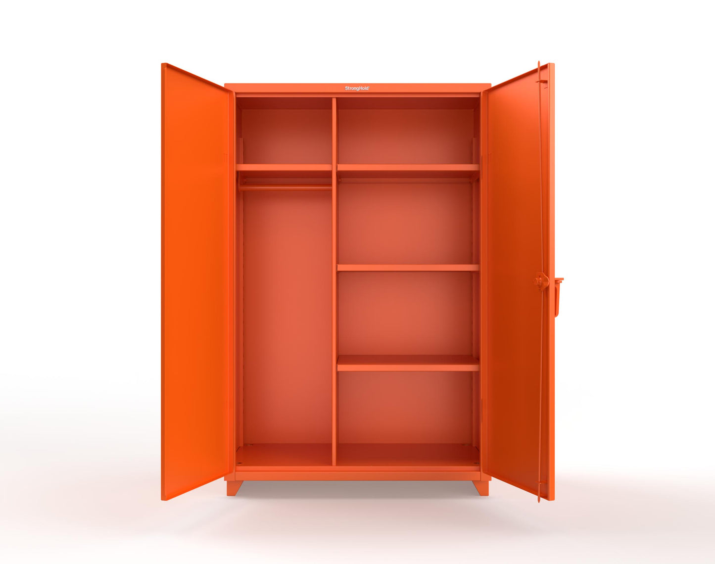 Extra Heavy Duty 14 GA Uniform Cabinet with 4 Shelves - 48 In. W x 24 In. D x 75 In. H - 46-W-244-L-2009