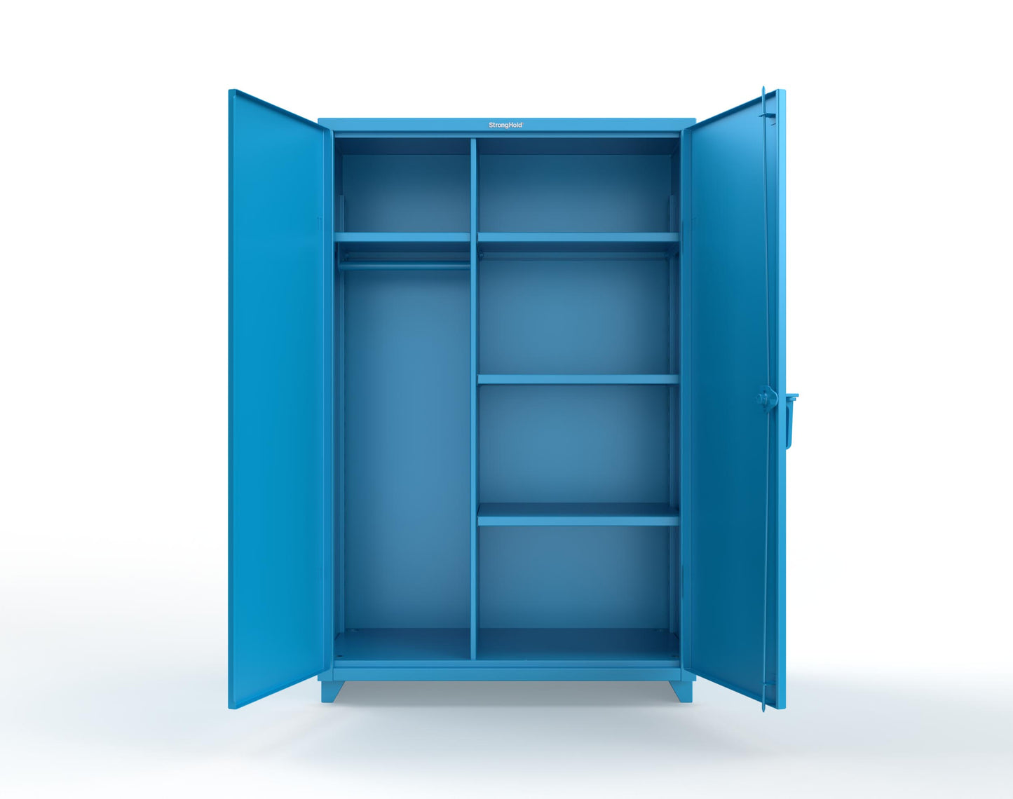 Extra Heavy Duty 14 GA Uniform Cabinet with 4 Shelves - 48 In. W x 24 In. D x 75 In. H - 46-W-244-L-5012