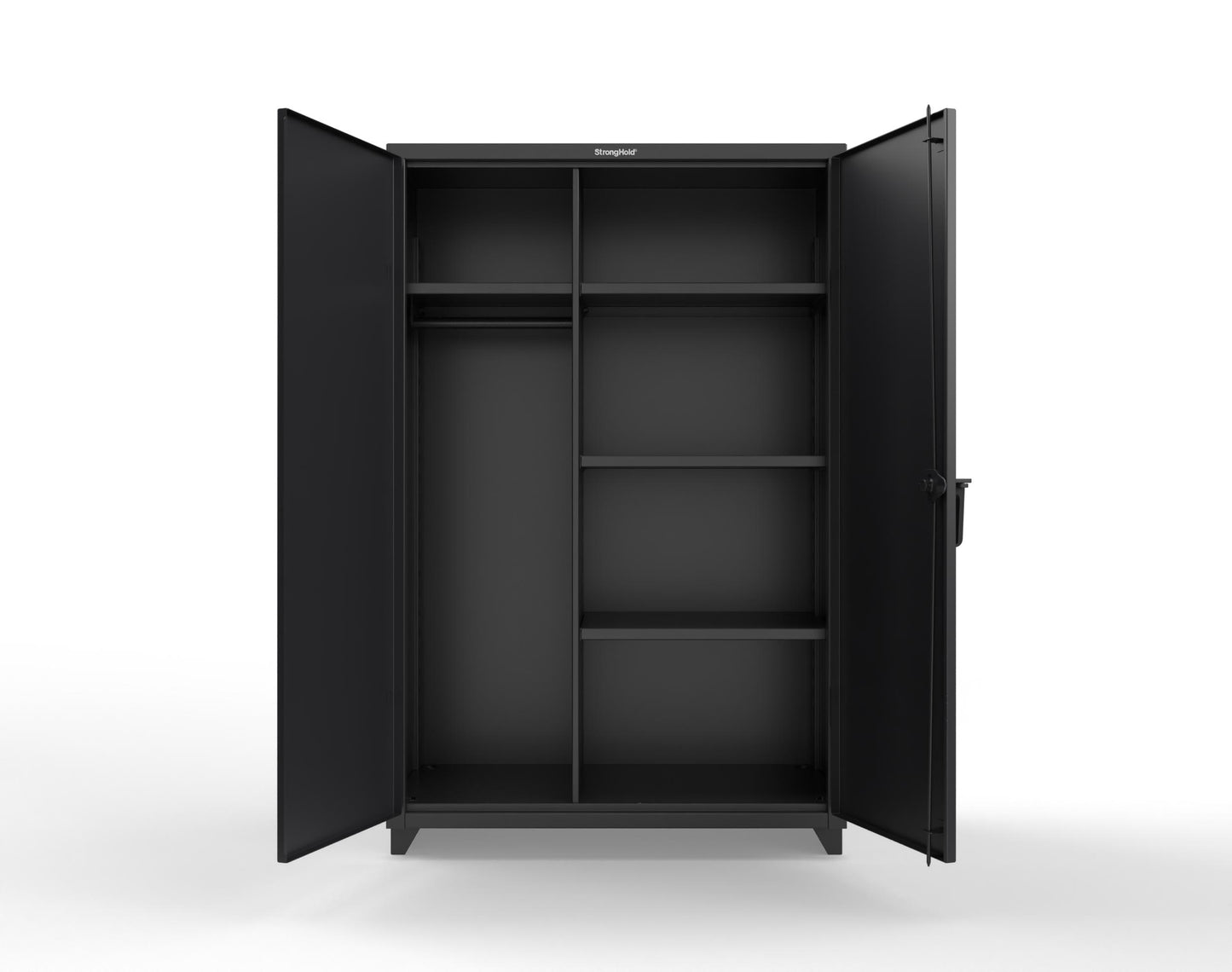 Extra Heavy Duty 14 GA Uniform Cabinet with 4 Shelves - 48 In. W x 24 In. D x 75 In. H - 46-W-244-L-9005