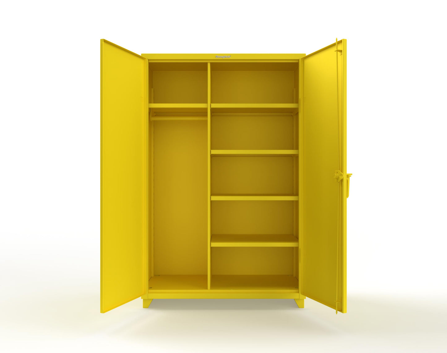 Extra Heavy Duty 14 GA Uniform Cabinet with 5 Shelves - 48 In. W x 24 In. D x 75 In. H - 46-W-245-L-1021