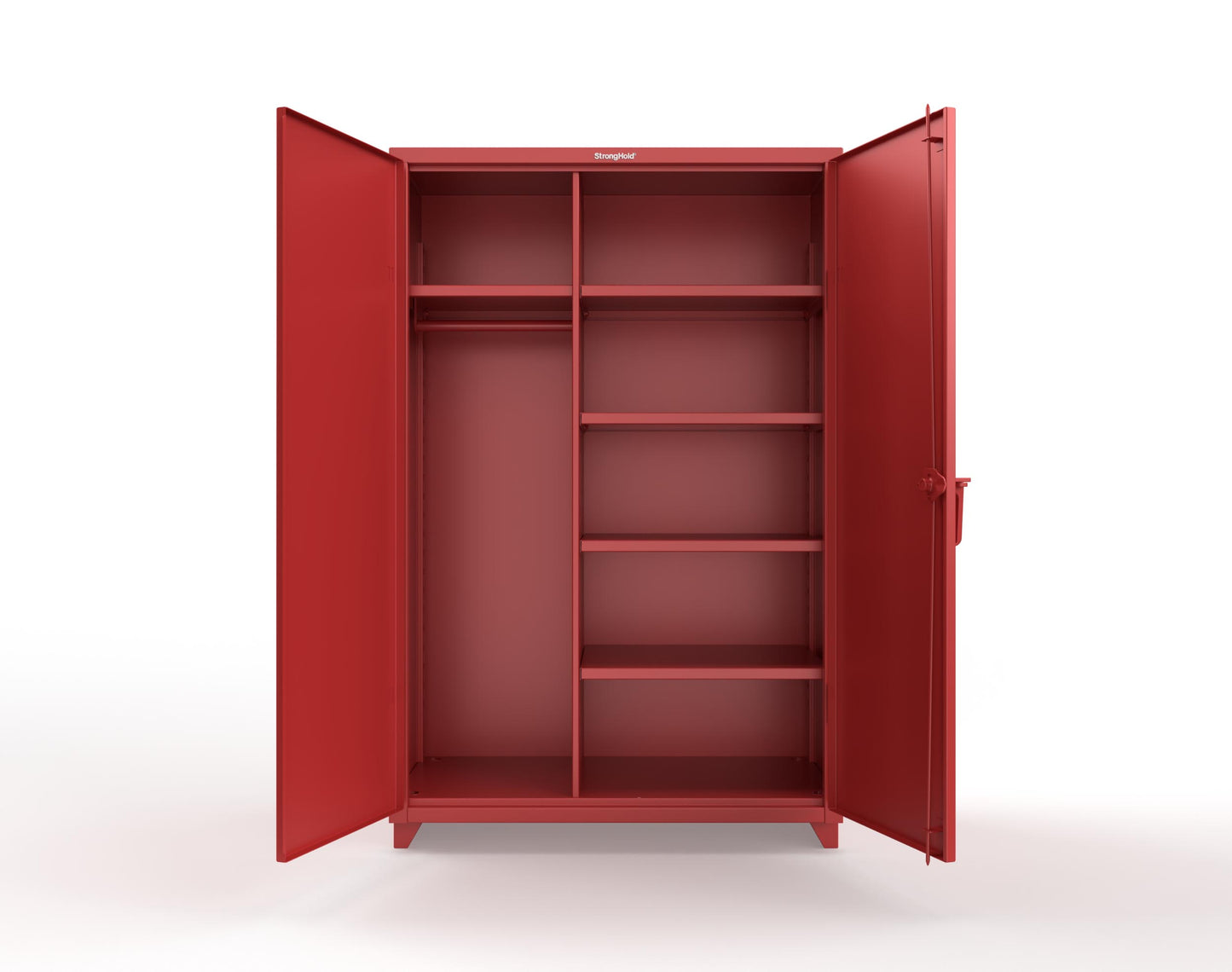Extra Heavy Duty 14 GA Uniform Cabinet with 5 Shelves - 48 In. W x 24 In. D x 75 In. H - 46-W-245-L-3001