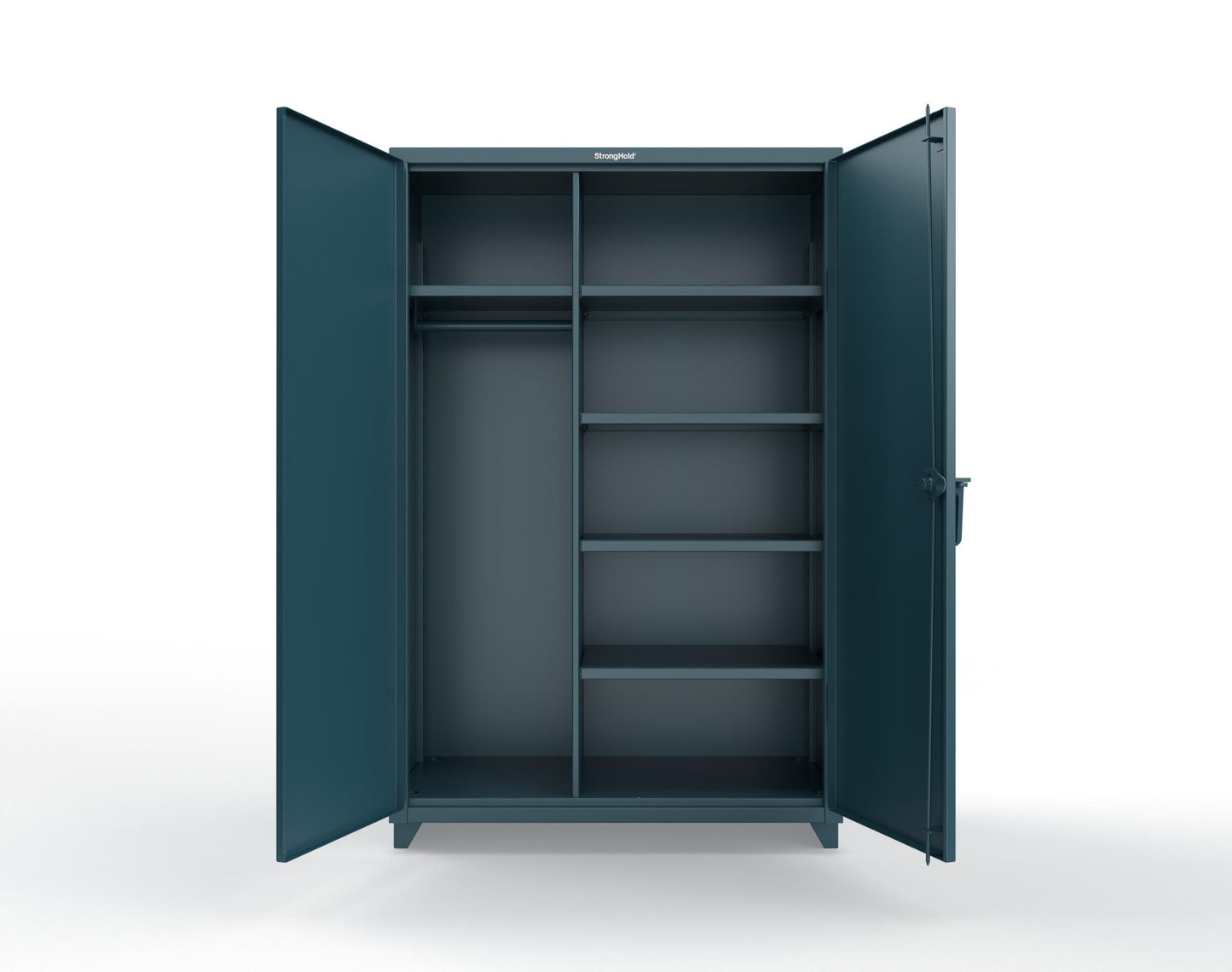 Extra Heavy Duty 14 GA Uniform Cabinet with 5 Shelves - 48 In. W x 24 In. D x 75 In. H - 46-W-245-L-5001