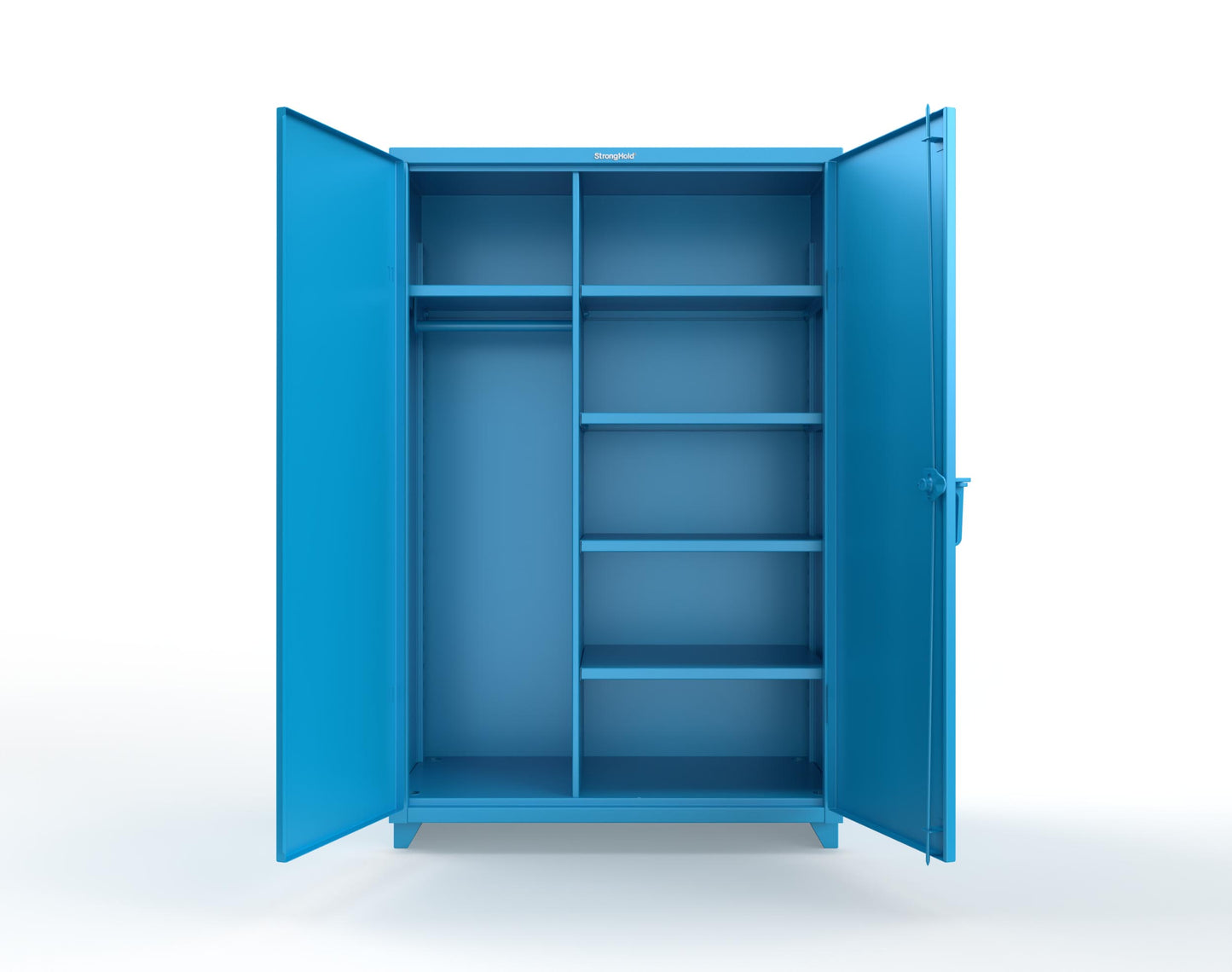 Extra Heavy Duty 14 GA Uniform Cabinet with 5 Shelves - 48 In. W x 24 In. D x 75 In. H - 46-W-245-L-5012