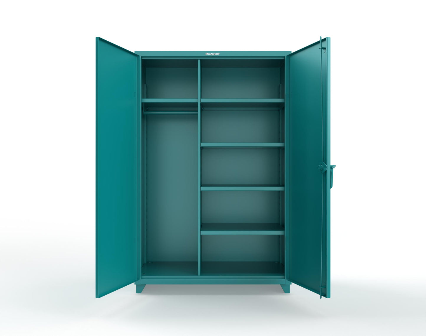 Extra Heavy Duty 14 GA Uniform Cabinet with 5 Shelves - 48 In. W x 24 In. D x 75 In. H - 46-W-245-L-5021