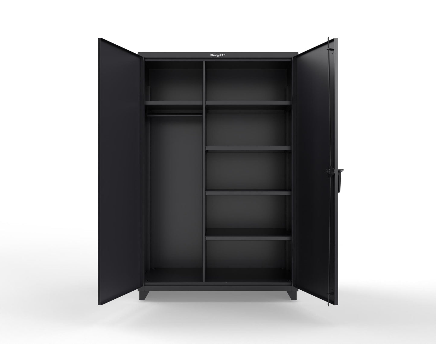 Extra Heavy Duty 14 GA Uniform Cabinet with 5 Shelves - 48 In. W x 24 In. D x 75 In. H - 46-W-245-L-9005