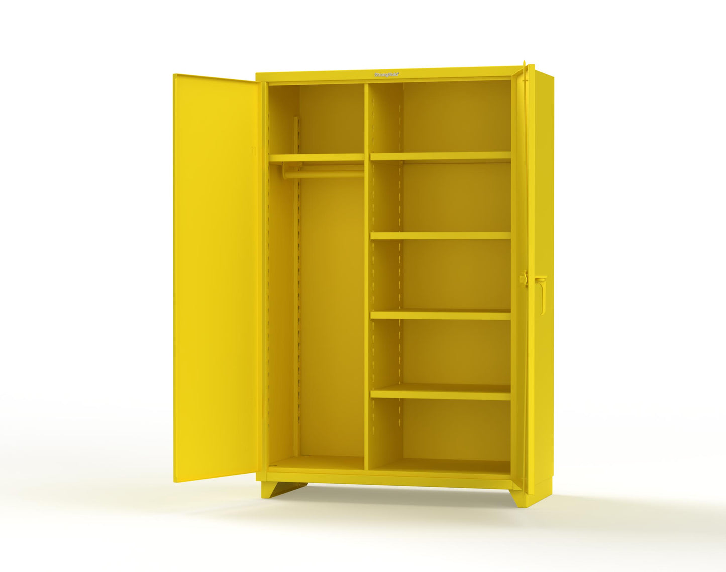 Extra Heavy Duty 14 GA Uniform Cabinet with 5 Shelves - 48 In. W x 24 In. D x 75 In. H - 46-W-245-L-1021