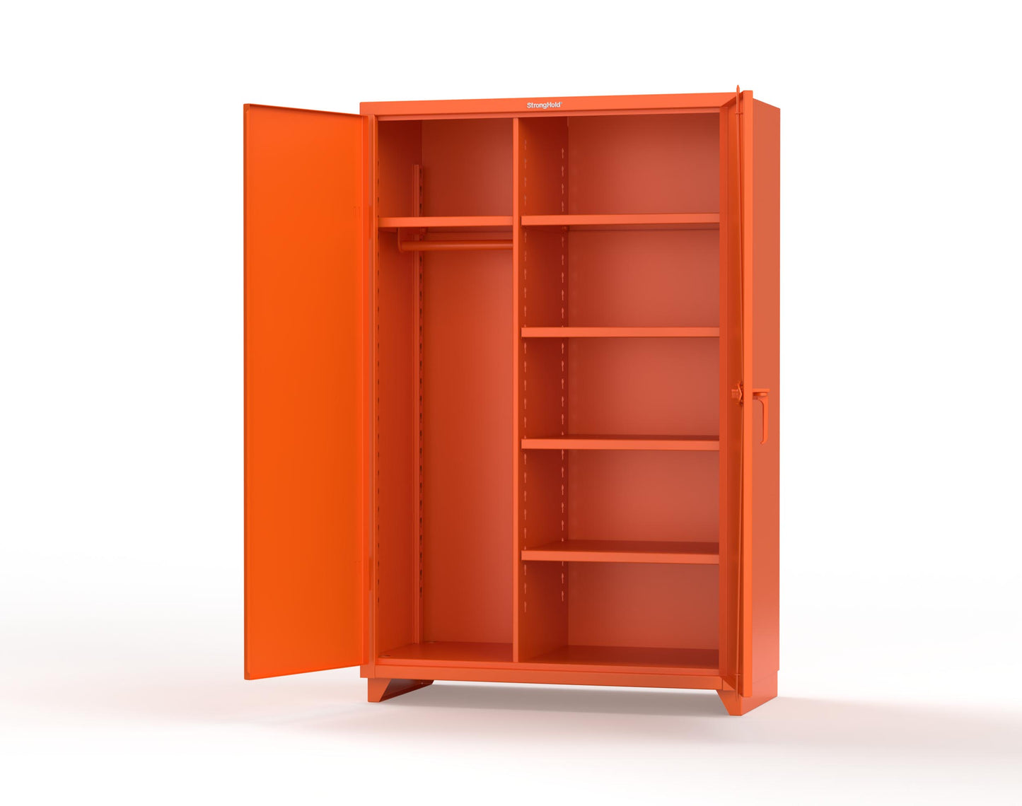 Extra Heavy Duty 14 GA Uniform Cabinet with 5 Shelves - 48 In. W x 24 In. D x 75 In. H - 46-W-245-L-2009