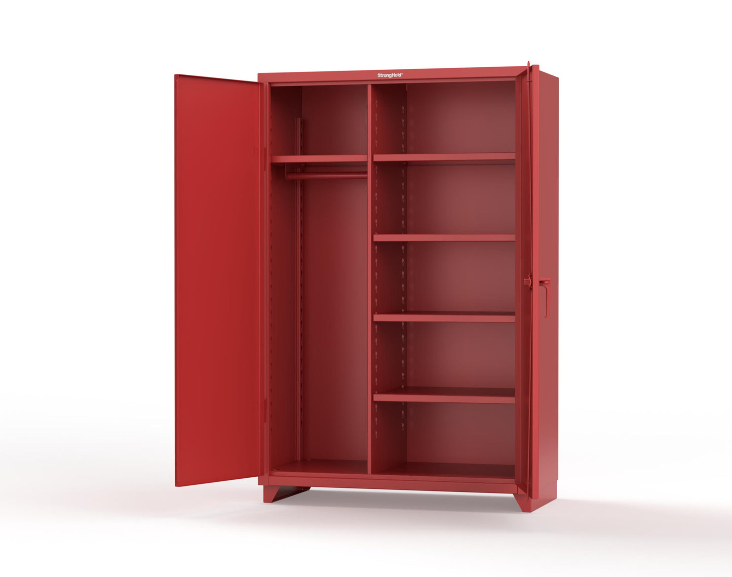 Extra Heavy Duty 14 GA Uniform Cabinet with 5 Shelves - 48 In. W x 24 In. D x 75 In. H - 46-W-245-L-3001