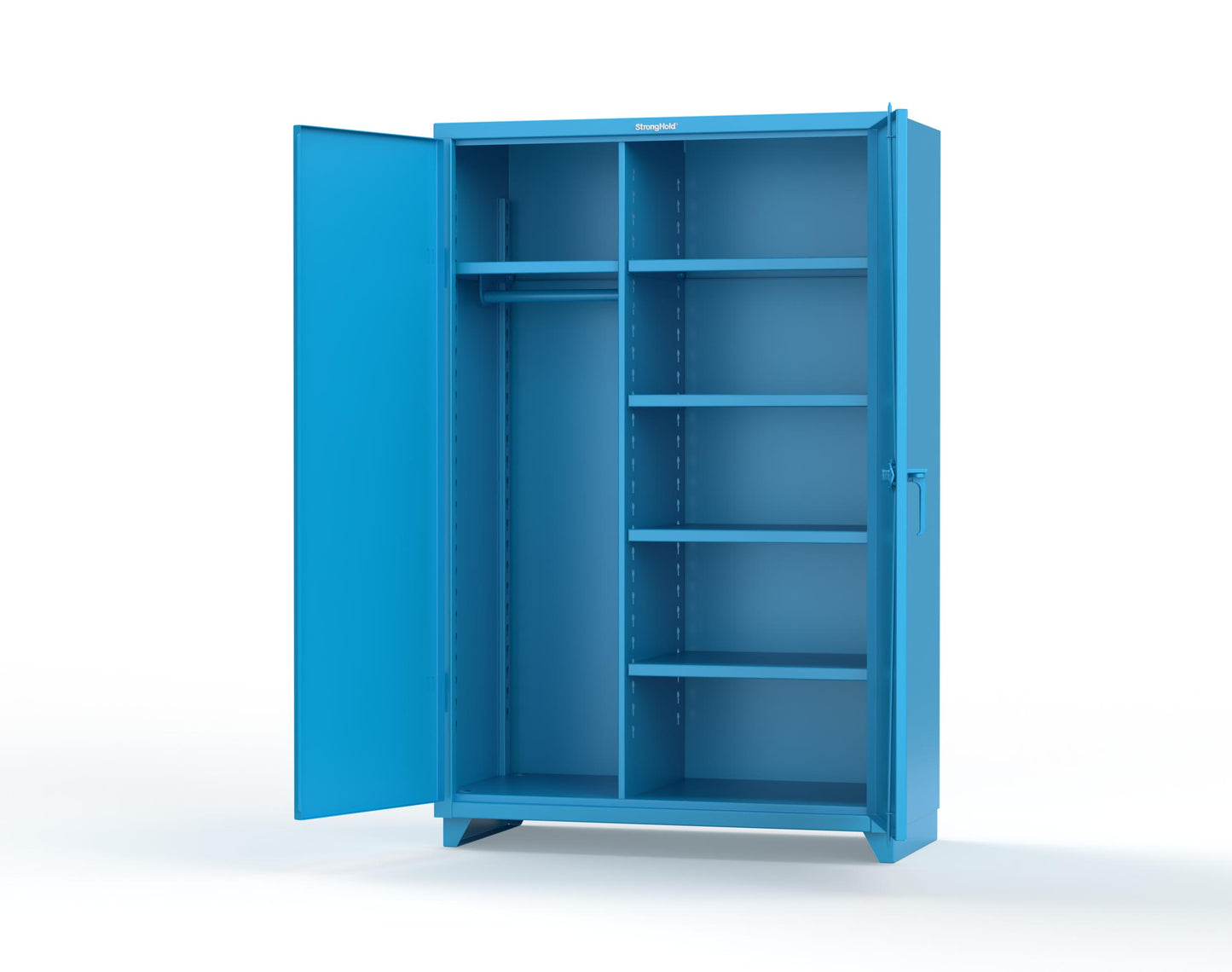 Extra Heavy Duty 14 GA Uniform Cabinet with 5 Shelves - 48 In. W x 24 In. D x 75 In. H - 46-W-245-L-5012
