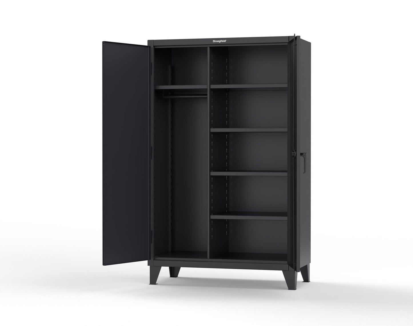 Extreme Duty 12 GA Uniform Cabinet with 5 Shelves - 48 In. W x 24 In. D x 78 In. H - 46-W-245-9005