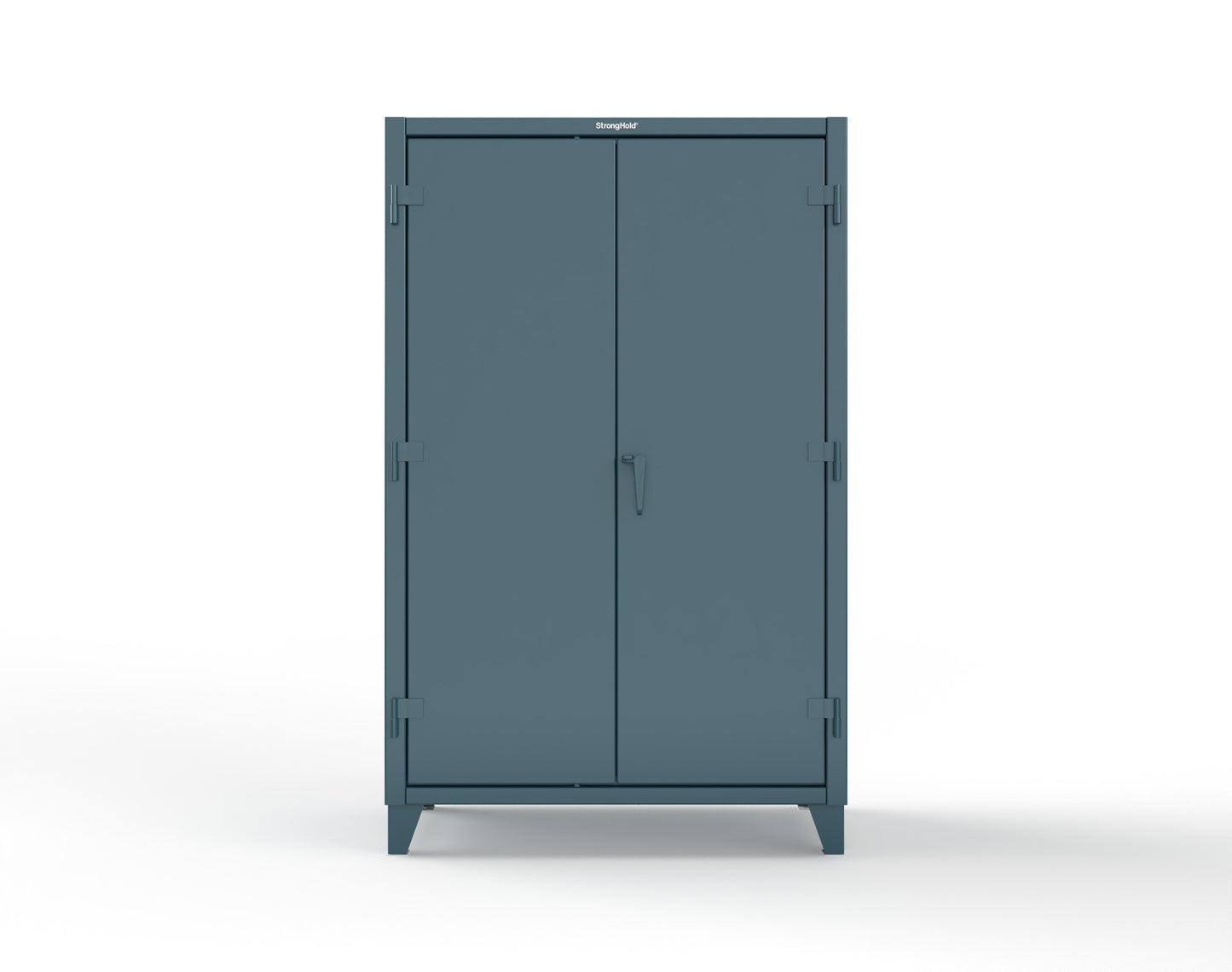 Extreme Duty 12 GA Uniform Cabinet with 48 Bins, 7 Drawers, 3 Shelves - 48 In. W x 24 In. D x 78 In. H - 46-WBD-243-7DBLD-5001