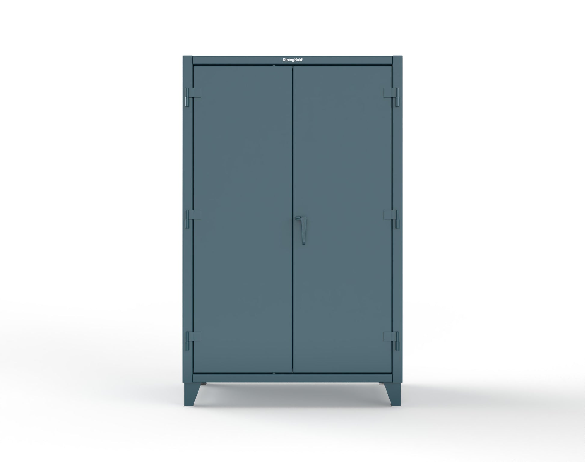 Extreme Duty 12 GA Uniform Cabinet with 48 Bins, 7 Drawers, 3 Shelves - 48 In. W x 24 In. D x 78 In. H - 46-WBD-243-7DBLD-5001