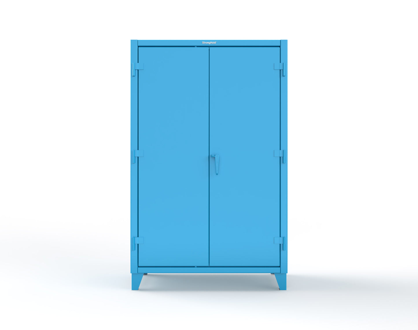Extreme Duty 12 GA Uniform Cabinet with 48 Bins, 7 Drawers, 3 Shelves - 48 In. W x 24 In. D x 78 In. H - 46-WBD-243-7DBLD-5012