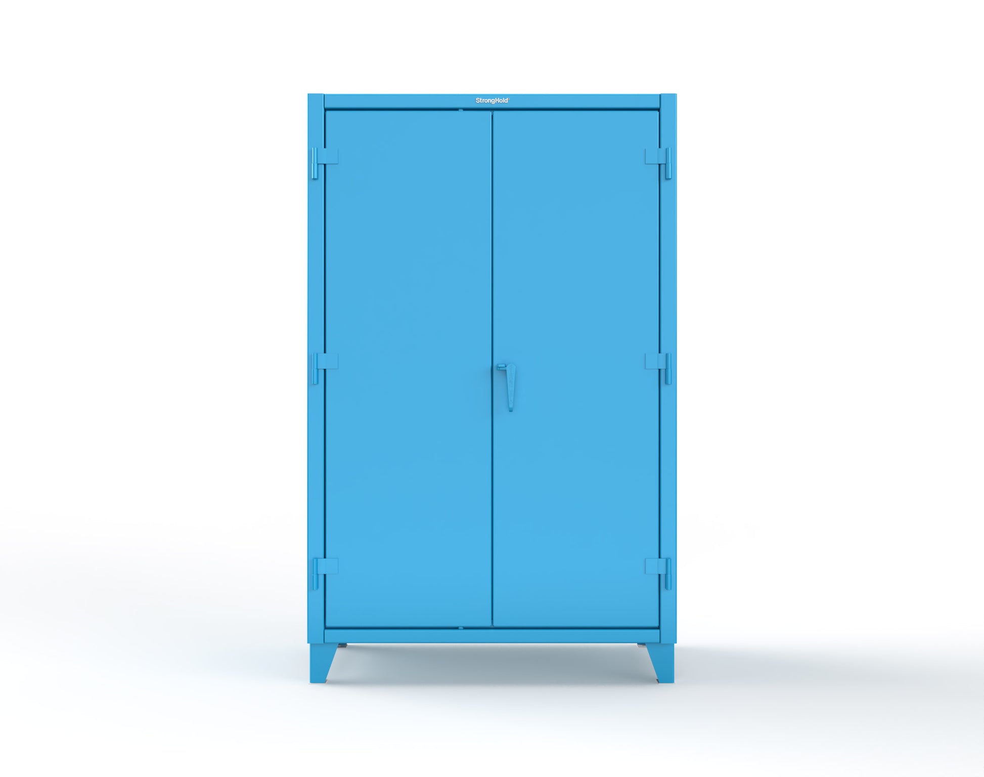 Extreme Duty 12 GA Uniform Cabinet with 48 Bins, 7 Drawers, 3 Shelves - 48 In. W x 24 In. D x 78 In. H - 46-WBD-243-7DBLD-5012