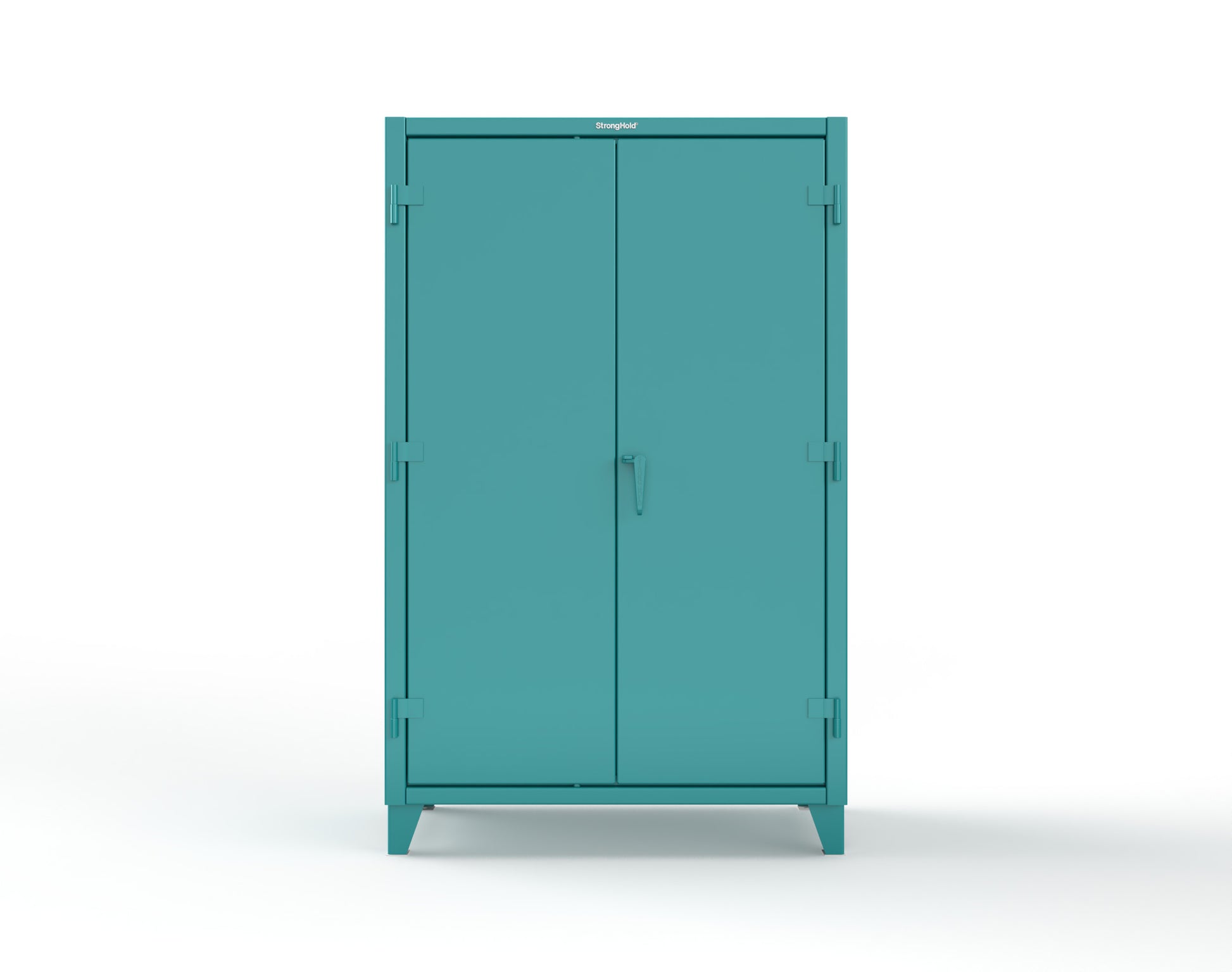 Extreme Duty 12 GA Uniform Cabinet with 48 Bins, 7 Drawers, 3 Shelves - 48 In. W x 24 In. D x 78 In. H - 46-WBD-243-7DBLD-5021