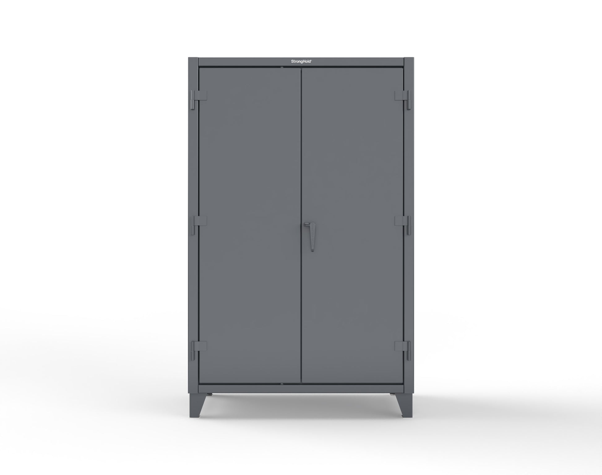 Extreme Duty 12 GA Uniform Cabinet with 48 Bins, 7 Drawers, 3 Shelves - 48 In. W x 24 In. D x 78 In. H - 46-WBD-243-7DBLD-7024