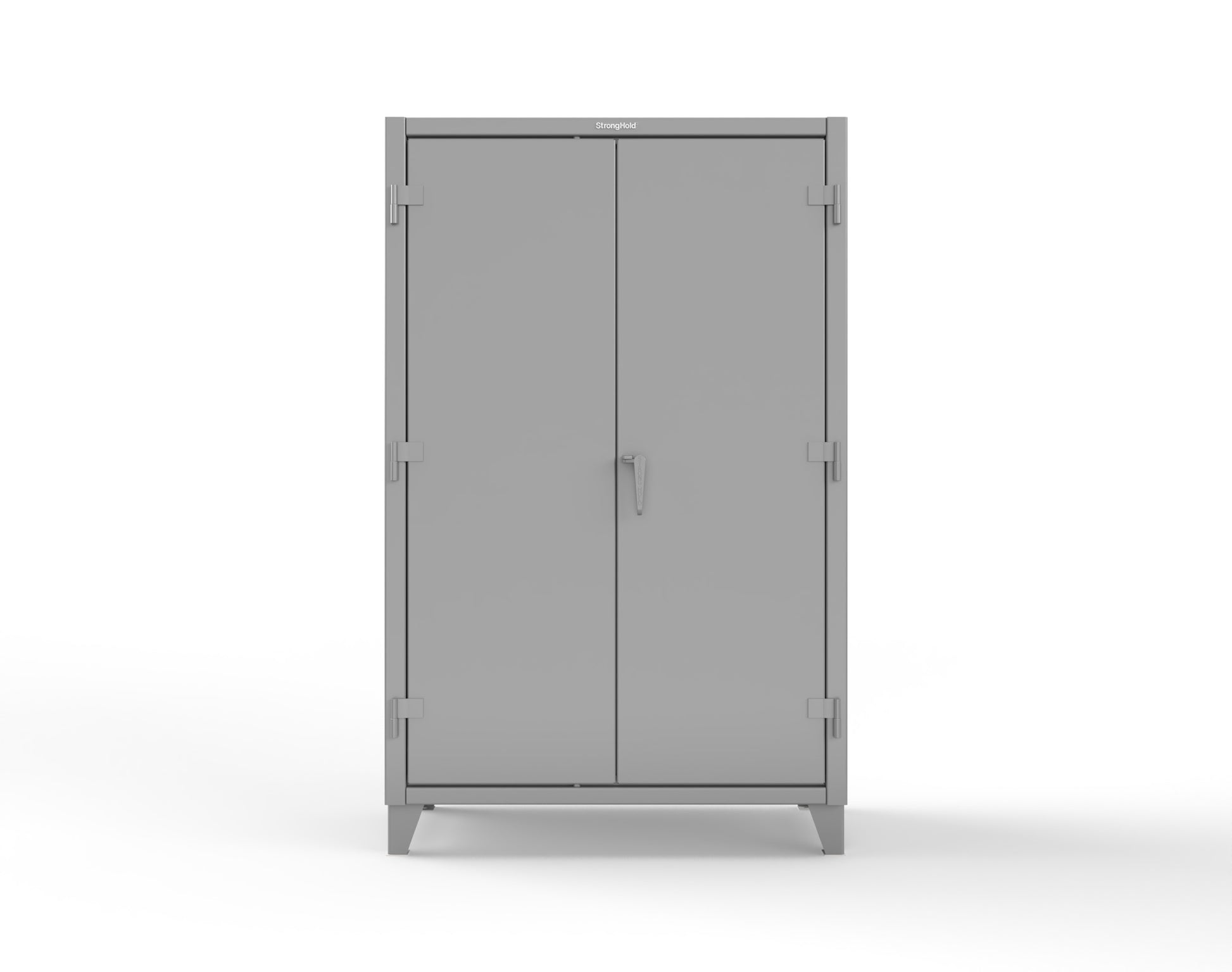 Extreme Duty 12 GA Uniform Cabinet with 48 Bins, 7 Drawers, 3 Shelves - 48 In. W x 24 In. D x 78 In. H - 46-WBD-243-7DBLD-7037