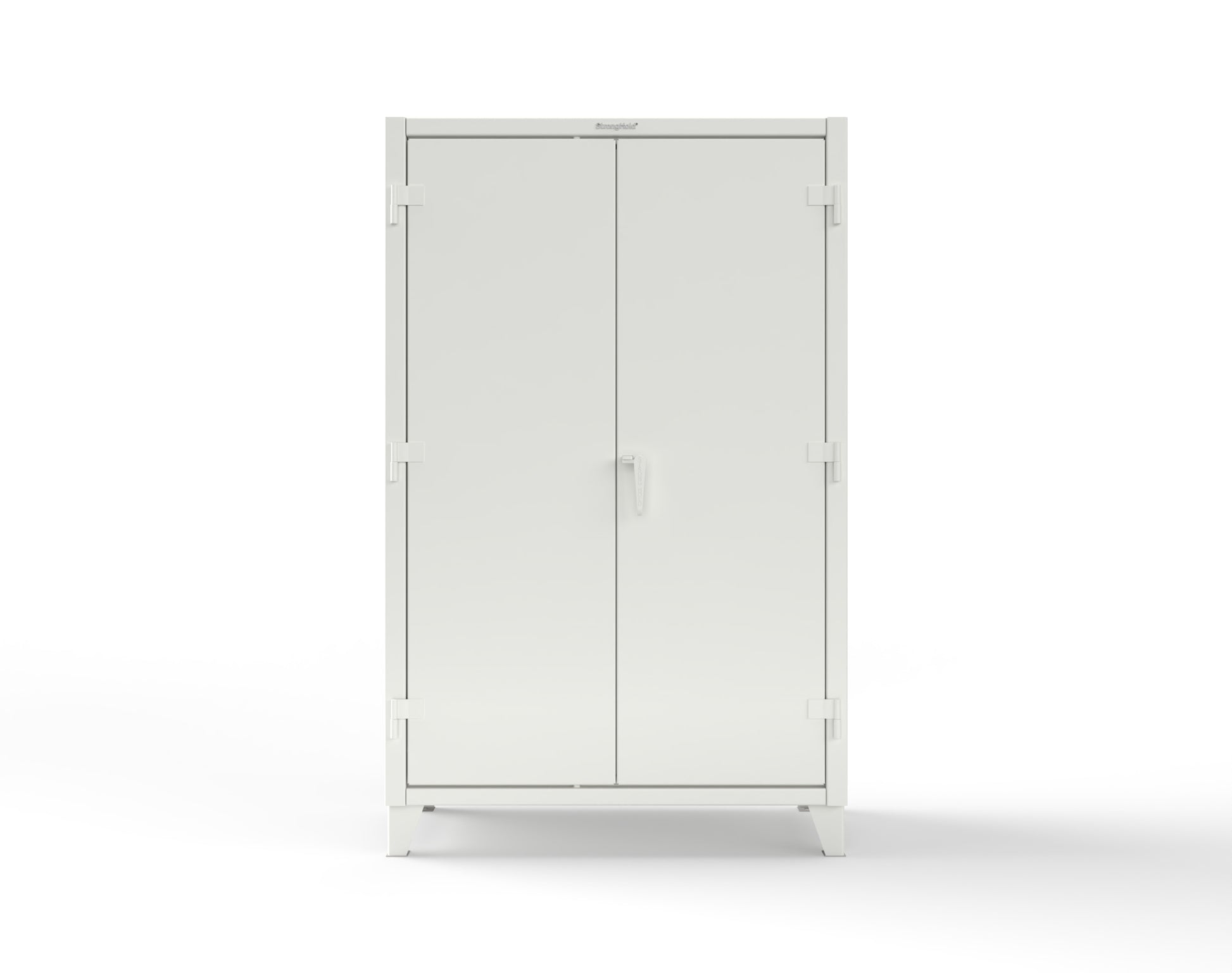 Extreme Duty 12 GA Uniform Cabinet with 48 Bins, 7 Drawers, 3 Shelves - 48 In. W x 24 In. D x 78 In. H - 46-WBD-243-7DBLD-9003