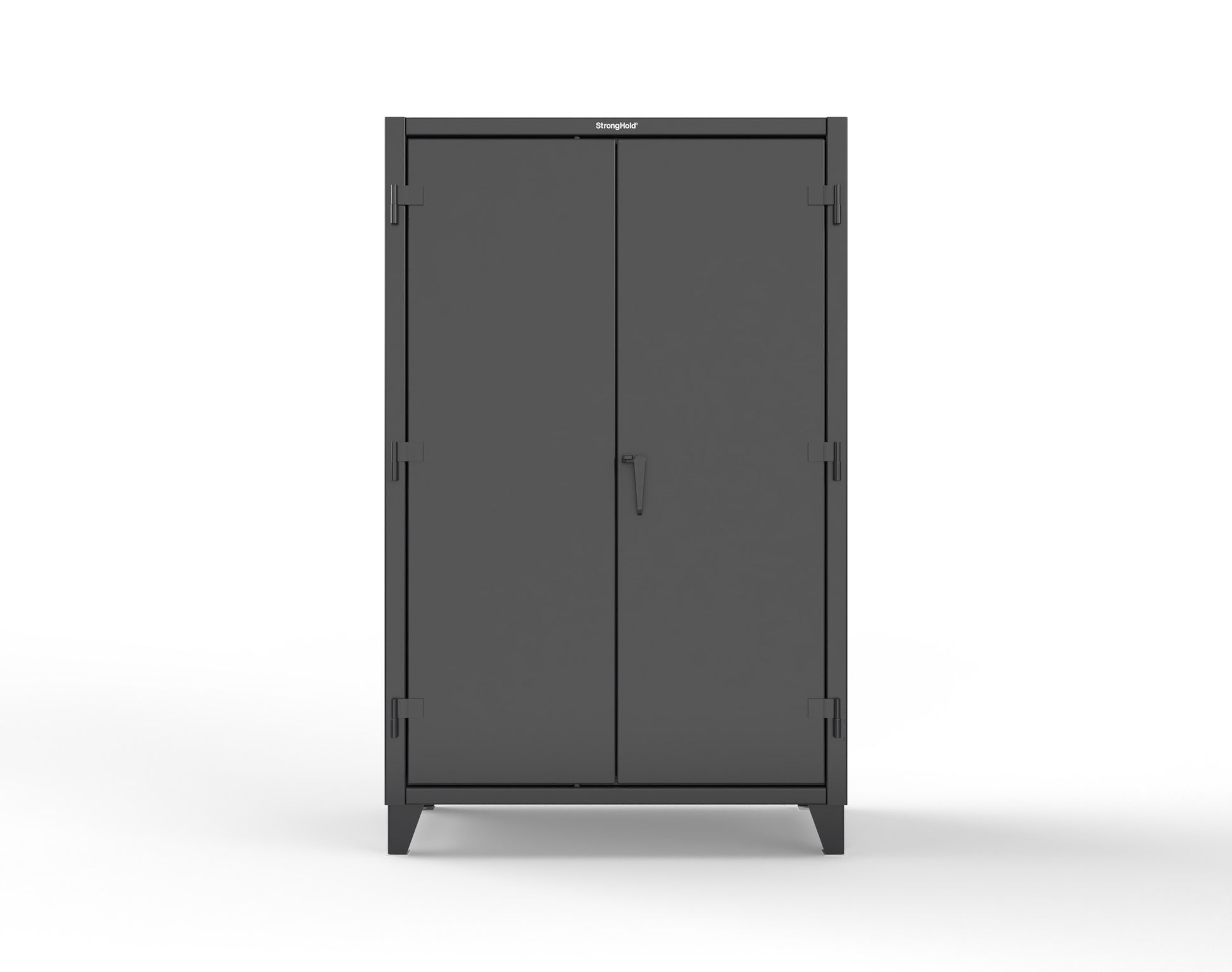 Extreme Duty 12 GA Uniform Cabinet with 48 Bins, 7 Drawers, 3 Shelves - 48 In. W x 24 In. D x 78 In. H - 46-WBD-243-7DBLD-9005