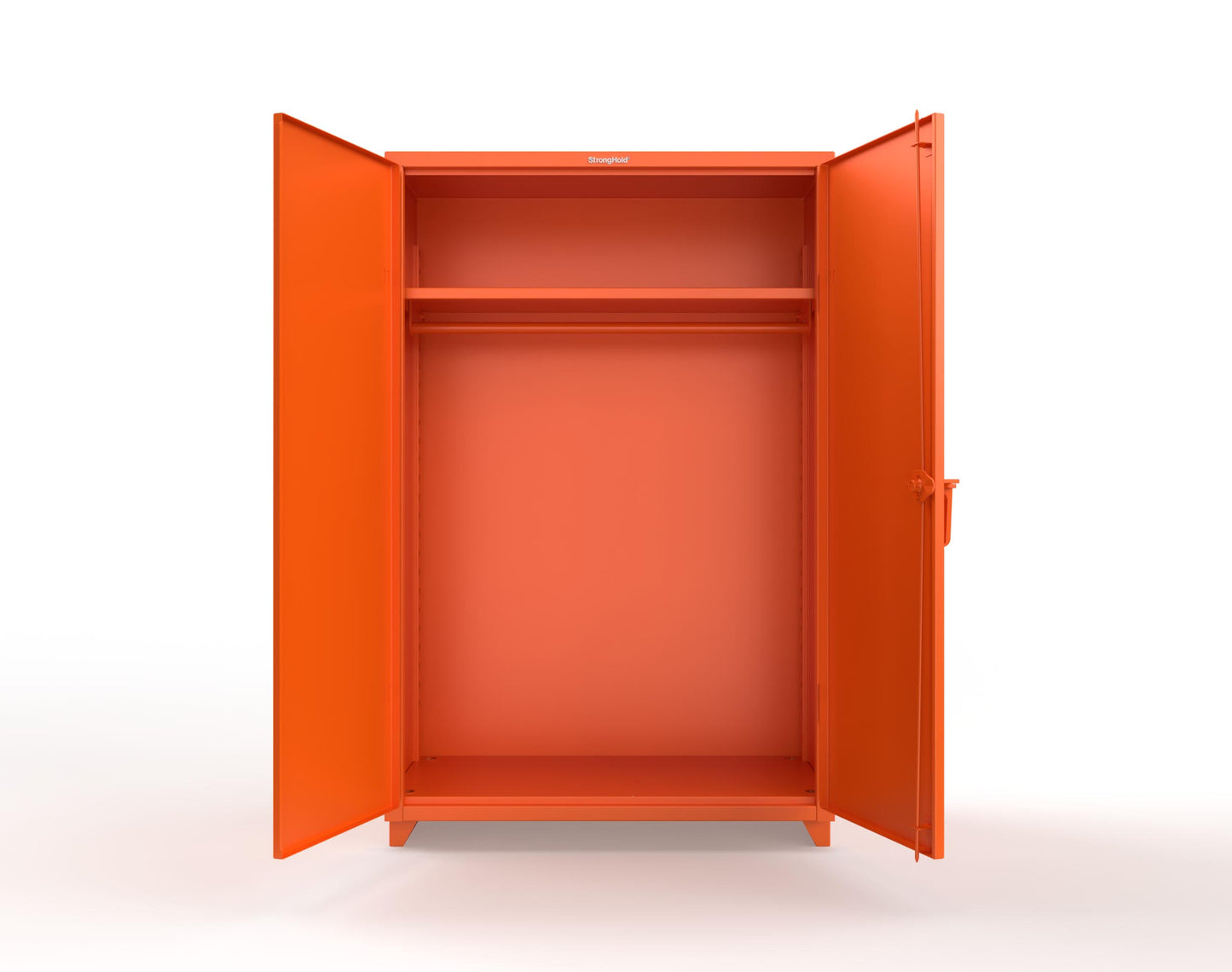 Extra Heavy Duty 14 GA Uniform Cabinet with Hanger Rod, 1 Shelf - 48 In. W x 24 In. D x 75 In. H - 46-WR-241-L-2009