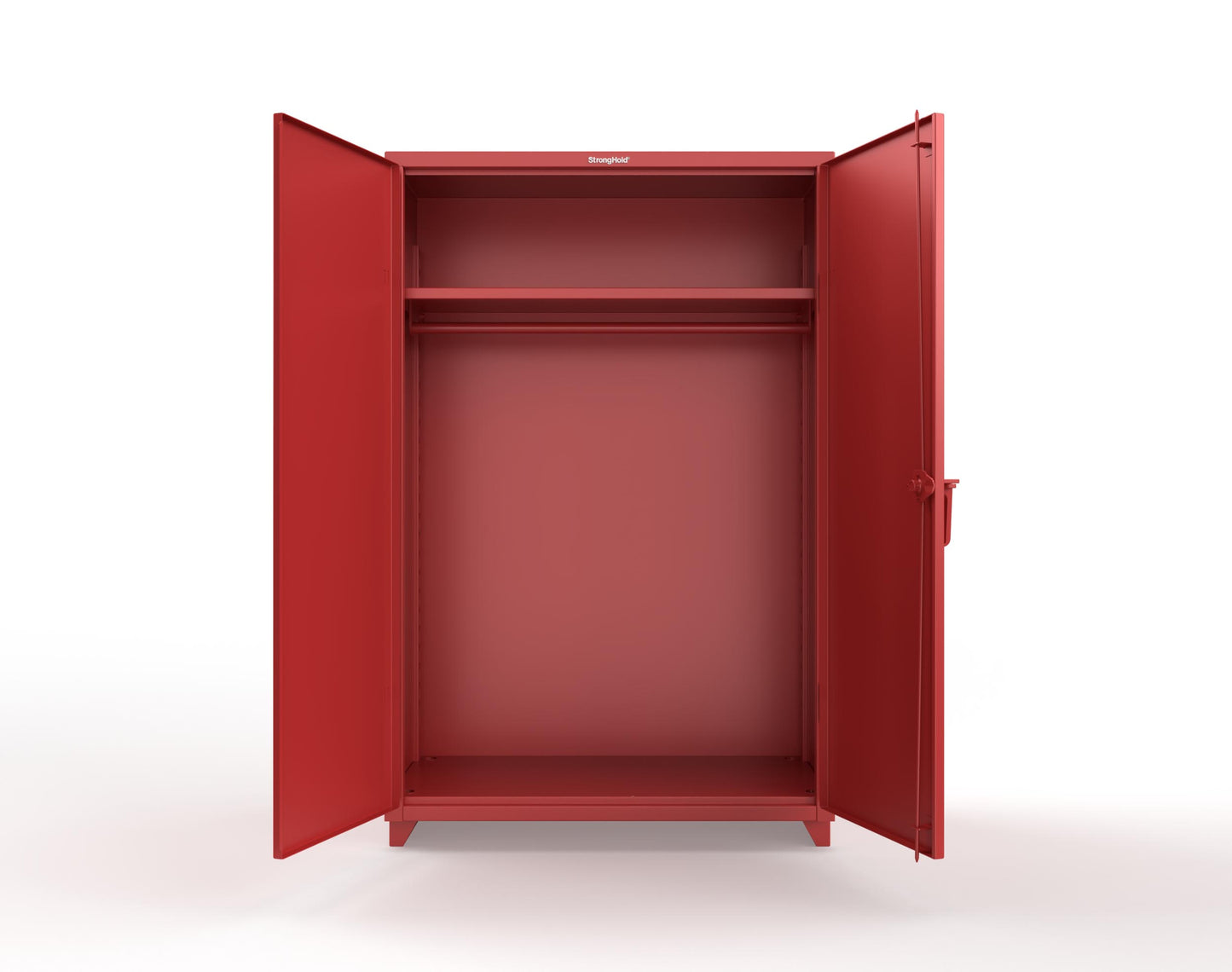 Extra Heavy Duty 14 GA Uniform Cabinet with Hanger Rod, 1 Shelf - 48 In. W x 24 In. D x 75 In. H - 46-WR-241-L-3001